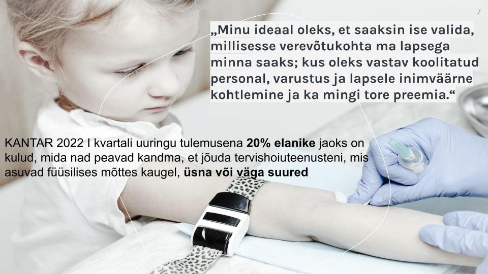 Vereanalüüsi andev laps